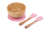 Amini kids Bamboo bowl with Cuttlery set
