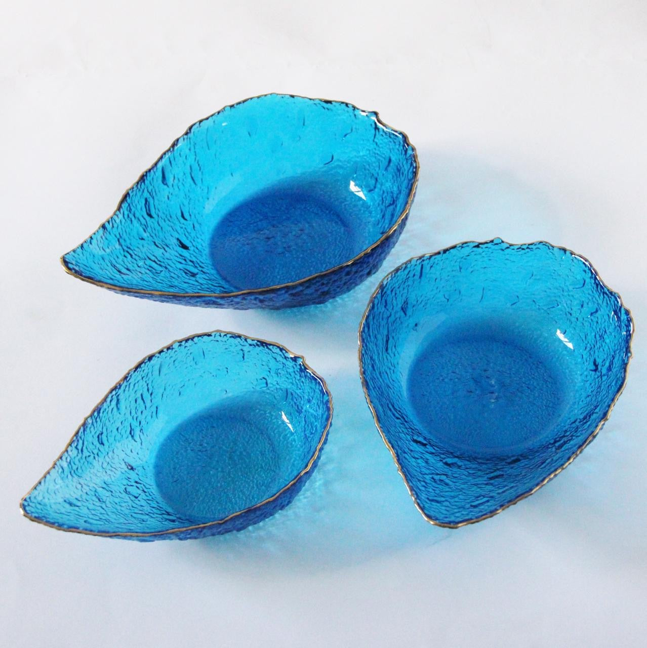 Set of 3 Ocean Blue Bowls