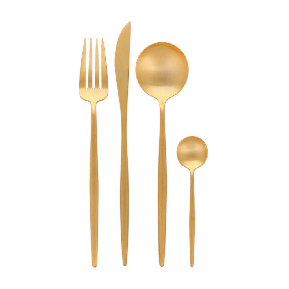 PEONY Gold Cutlery Set - 16 Piece